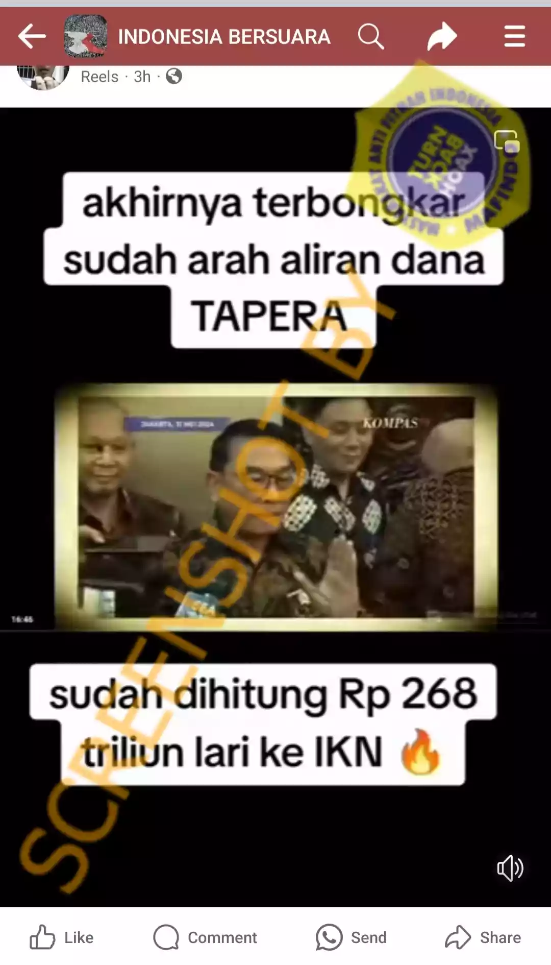 Hoaks Dana Tapera Rp 268 Triliun Lari ke IKN