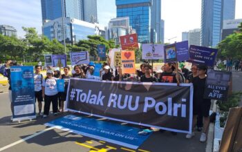 Penampakan Aksi Massa Tolak RUU Polri di CFD
