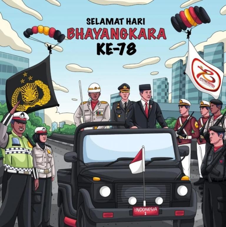 HUT Bhayangkara: Presiden Jokowi Instruksikan Polisi Layani Masyarakat Sepenuh Hati