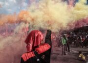 Buruh Gerudug MK, Demo Menolak UU Cipta Kerja