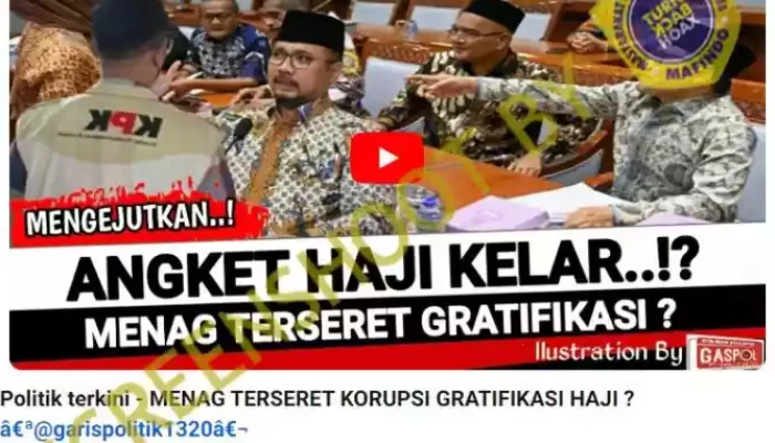 Menag Yaqut Terlibat Korupsi Gratifikasi Haji? Cek Faktanya