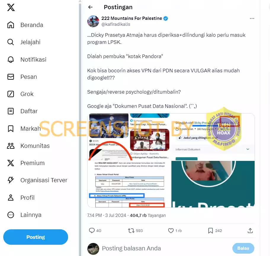 Bocornya PDN karena Orang Dalam? Cek Faktanya