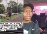 Viral Polisi Bantu Kuli Bangunan yang Jalan Kaki di Tol Purbaleunyi, Panen Pujian Netizen