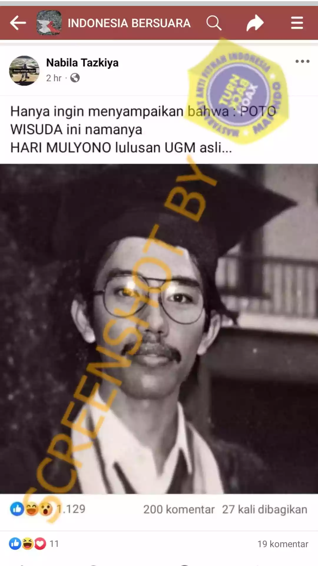 Heboh Klaim Foto Wisuda Jokowi, Hoaks Lawas Digoreng Lagi