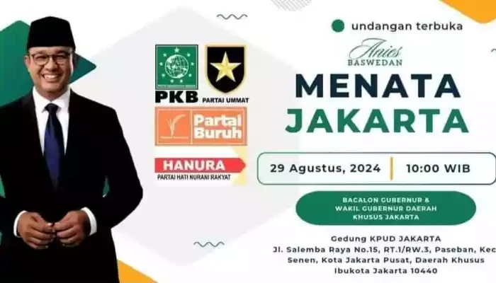 PKB Bantah Terlibat di Poster Undangan Pengusungan Anies Baswedan ‘Menata Jakarta’