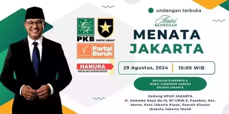 Batal Diusung PDIP, Anies Baswedan Bakal Didaftarkan Cagub DKI oleh 4 Parpol?