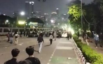 Telusur Aksi Anarkis Para Demonstran Dalam Aksi Tolak RUU Pilkada di Depan Gedung DPR