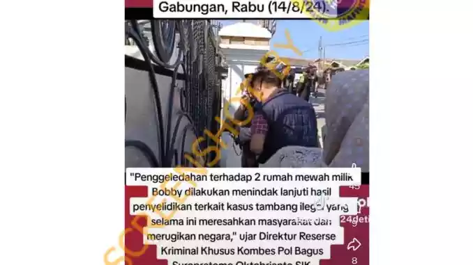 Rumah Bobby Menantu Jokowi Digeledah? Cek Faktanya