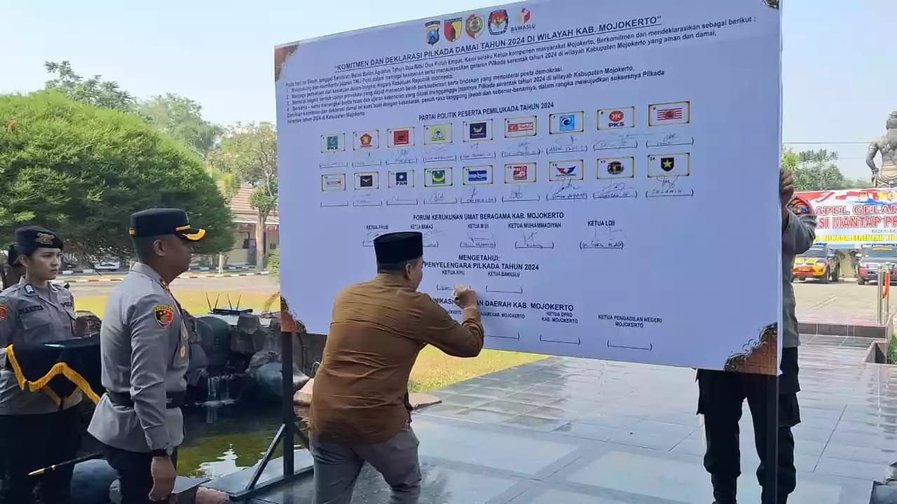 18 Parpol Ikuti Deklarasi Pilkada Damai di Mojokerto