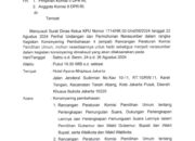 KPU Undang Pimpinan & Anggota Komisi II di Rapat Konsinyering Pembahasan 4 Rancangan PKPU sesuai Putusan MK No. 60 & 70