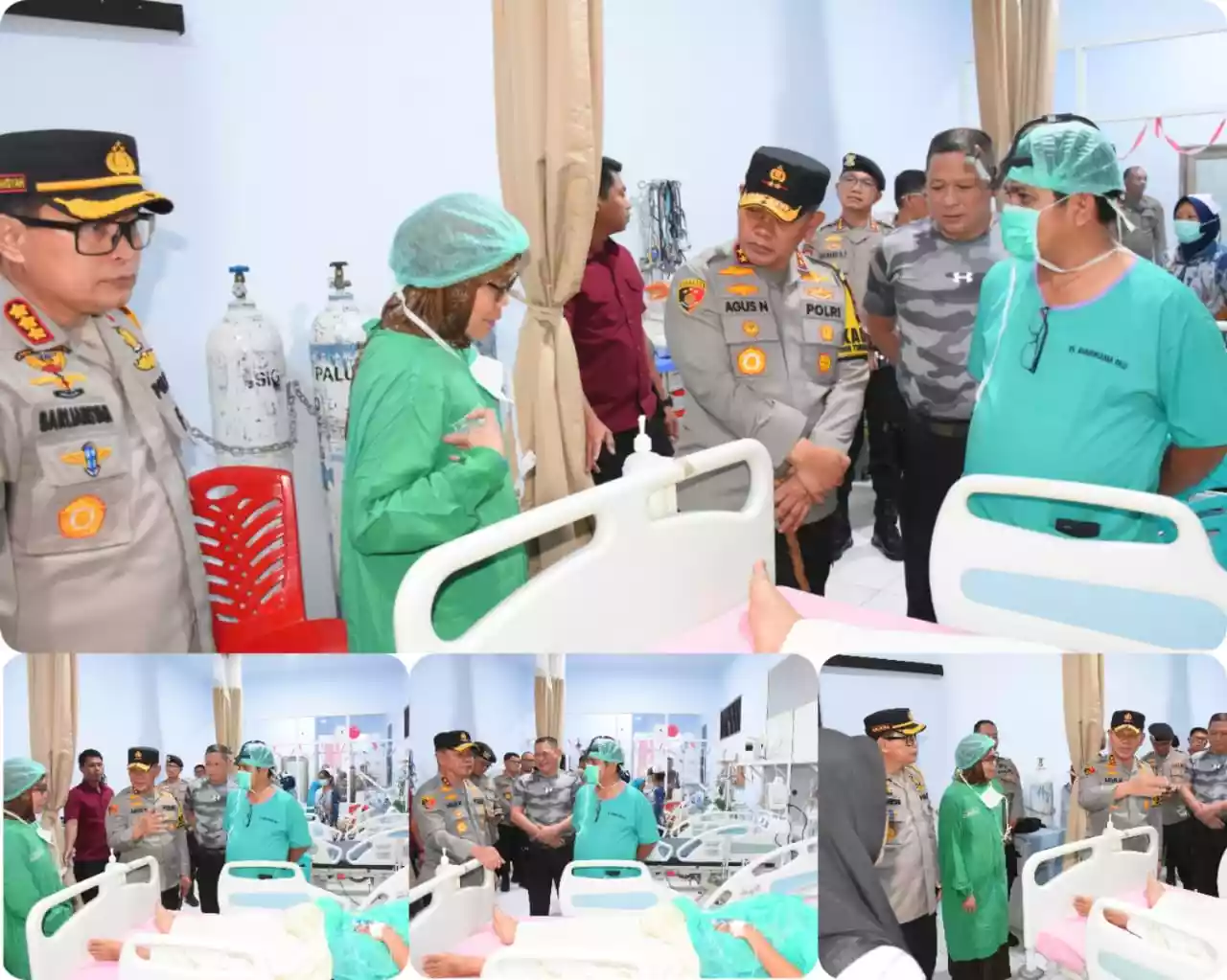 Kunjungi RS Bhayangkara, Kapolda Sulteng Jenguk Korban Ricuh Demo Tolak Revisi UU Pilkada