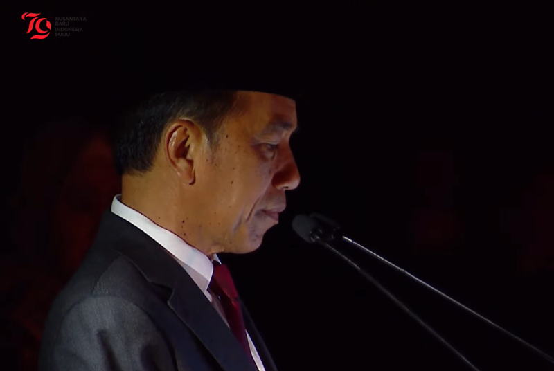 Presiden Jokowi Renungan Suci HUT 79 RI di IKN Nusantara
