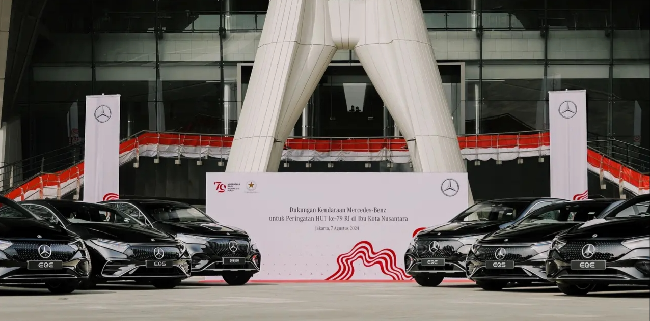 Sambut HUT RI Ke-79 Mercedes-Benz Kirimkan 3 Seri Mobil Listrik Ke IKN