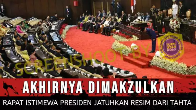 Hoaks Sidang Pemakzulan Jokowi Telah Dilaksanakan