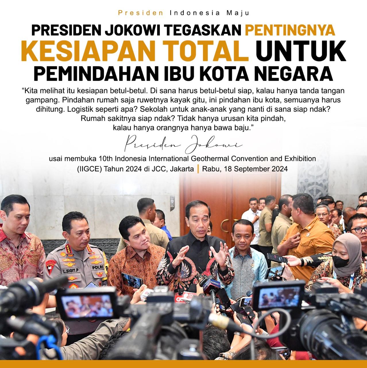 Presiden Jokowi : Pentingnya Kesiapan Total untuk Pemindahan Ibu Kota Negara