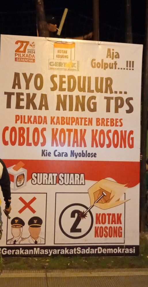 Pemilih Kotak Kosong Brebes Menguat Demi Melawan Calon Bupati Brebes Paramitha-Wurja