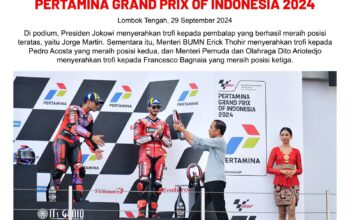 Jokowi Hadir di Pertamina Grand Prix of Indonesia, Serahkan Trofi untuk Para Juara