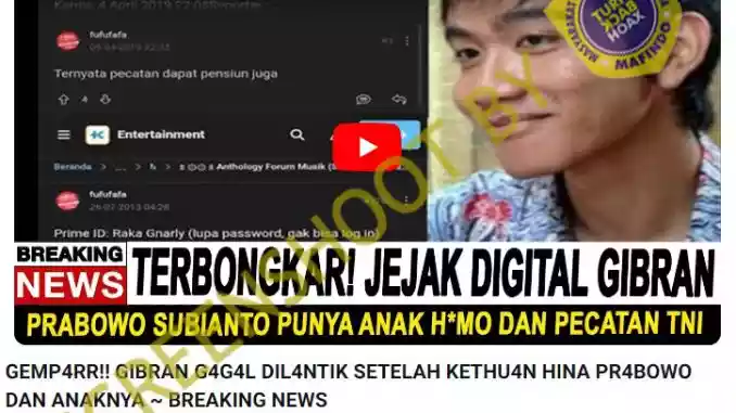 Hoaks Gibran Gagal Dilantik Usai Terbongkar Pernah Hina Prabowo