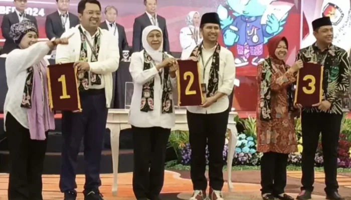 Nomor Urut Pilgub Jatim : Luluk-Lukman ke-1, Khofifah-Emil 2 dan Risma-Gus Hans ke-3