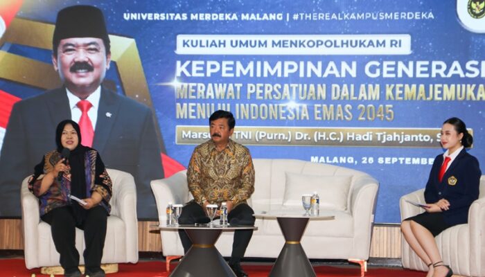 Menko Hadi Dorong Mahasiswa Jadi Agen Produktif Realisasikan Indonesia Emas 2045