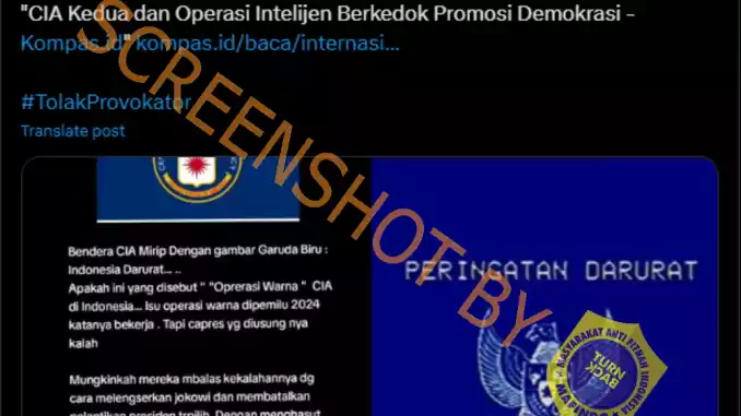 Hoaks Mahasiswa Dihasut Demo 22 Agustus untuk Lengserkan Jokowi & Ada Campur Tangan CIA