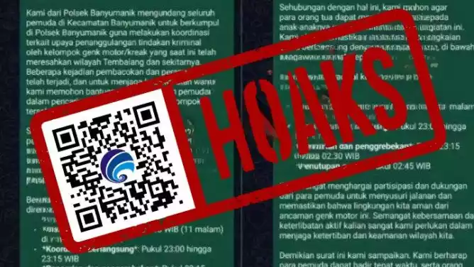 Hoaks Polsek Banyumanik Semarang Sebarkan Ajakan Berkumpul untuk Atasi Kelompok Anarkis