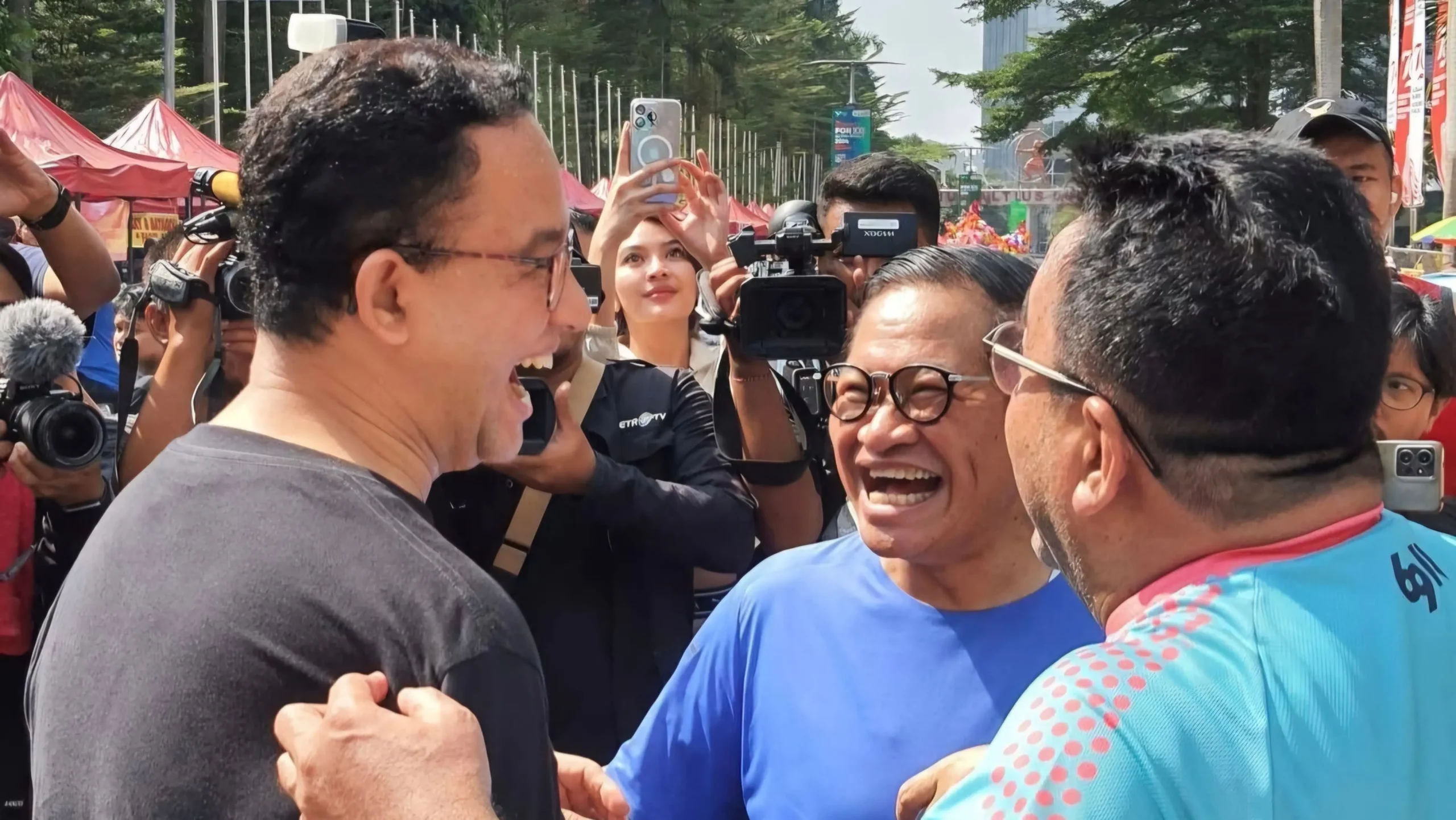Pram-Rano Ketemu Anies di CFD, Kompak Puji Kinerjanya 5 Tahun Pimpin Jakarta