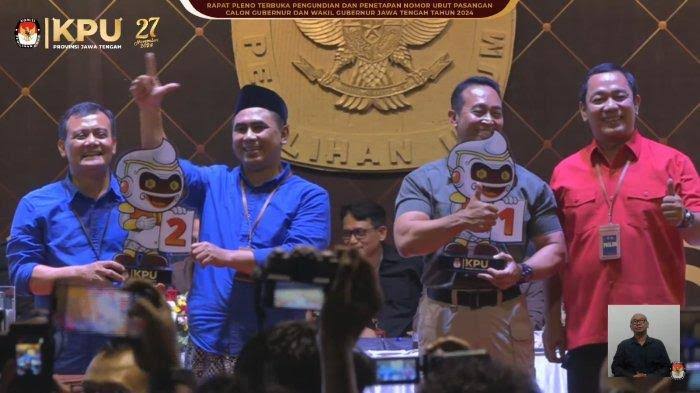 Pilgub Jateng, Andika – Hendrar Nomor Urut 1 dan Lutfi – Taj Yasin Nomor 2
