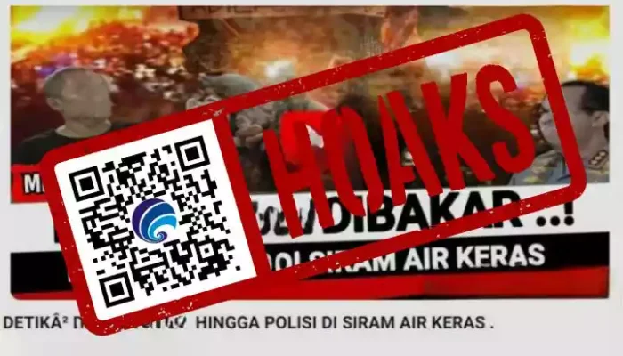 Hoaks Gedung DPR Dibakar & Anggota Polisi Disiram Air Keras