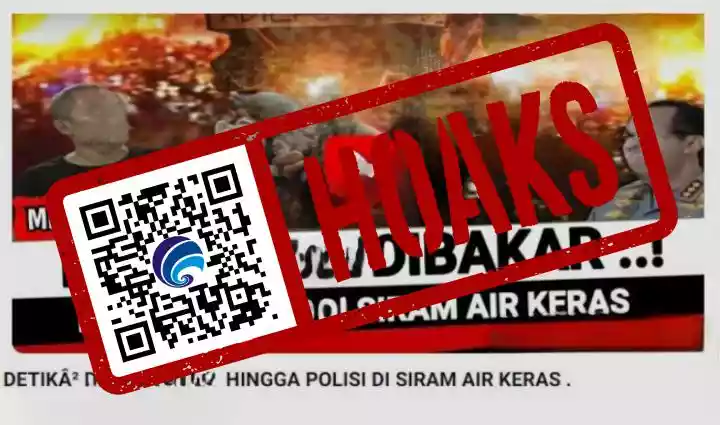 Hoaks Gedung DPR Dibakar & Anggota Polisi Disiram Air Keras