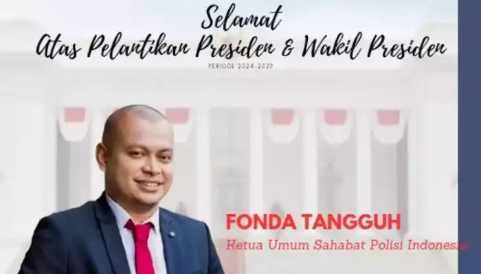 Ketum Sahabat Polisi Indonesia : Selamat Atas Pelantikan Presiden & Wapres Baru, Semoga Amanah