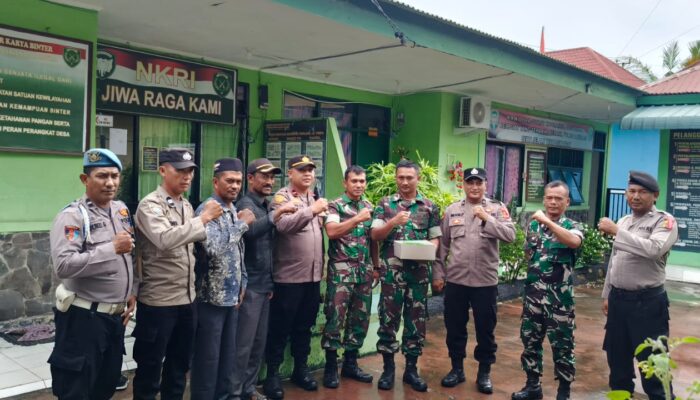 Polsek Panteraja Berikan Surprise Ke Koramil Tripa di HUT TNI ke-79