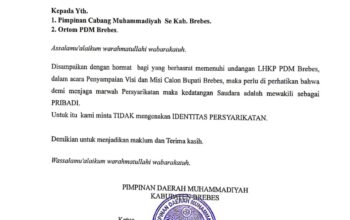 Muhammadiyah Brebes Tegaskan Tidak Berpihak ke Paslon di Pilkada Brebes 2024!
