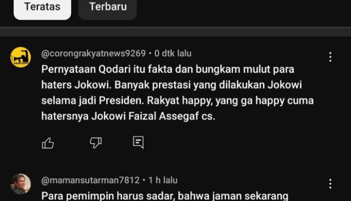 Apes, Akun ILC Karni Ilyas Panen Dislike & Hujatan ! Netizen Puas Serang Para Haters Jokowi