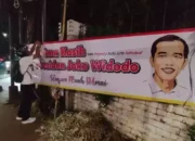 Jelang Masa Pensiun sebagai Presiden RI, Relawan Tebar Spanduk “Terima Kasih Jokowi”