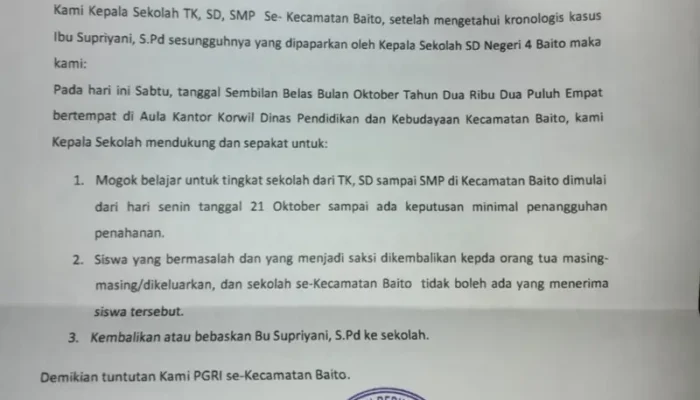 KPAD Konsel Buka Suara soal Edaran Sikap PGRI Baito di Kasus Supriyani