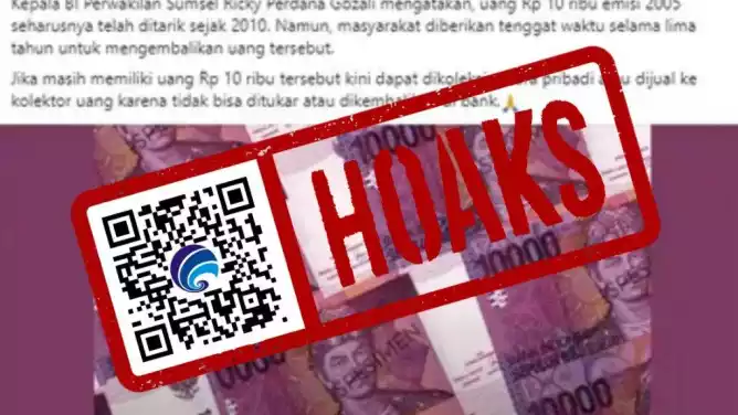 Uang Pecahan Rp 10 Ribu Tahun Emisi 2005 Masih Berlaku