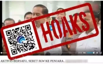Hoaks Ratusan Aktivis Bersatu Seret Jokowi ke Penjara