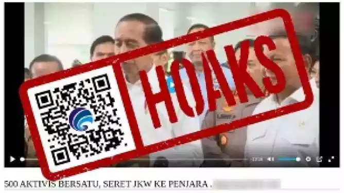 Hoaks Ratusan Aktivis Bersatu Seret Jokowi ke Penjara