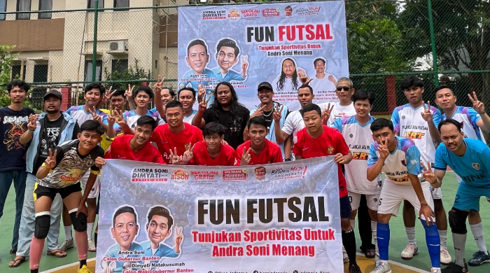Gelar Fun Futsal, Bison Indonesia Kampanye Andra-Soni Di Pilgub Banten