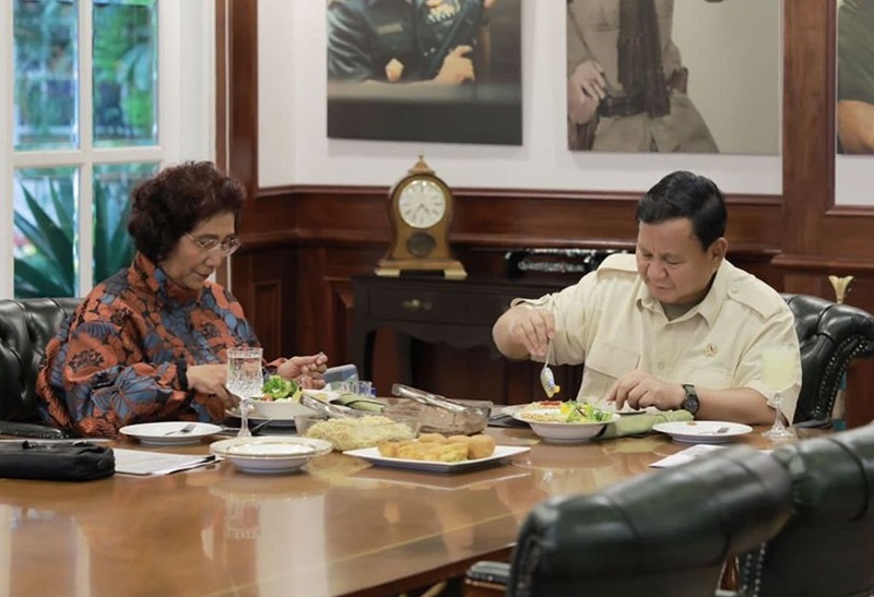 Susi Pudjiastuti dan Prabowo Subianto