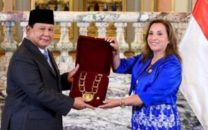 Presiden Prabowo Subianto Terima Penghargaan Tertinggi Dari Pemerintah Peru