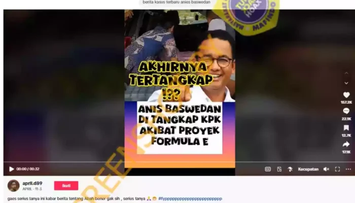 Hoaks Anies Baswedan Ditangkap KPK Terkait Kasus Formula E