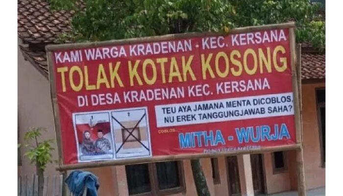 Gegara Spanduk Tolak Kotak Kosong di Pilkada Brebes, Tim Mitha-Wurja Ditegur Panwaslu