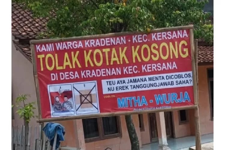 Gegara Spanduk Tolak Kotak Kosong di Pilkada Brebes, Tim Mitha-Wurja Ditegur Panwaslu