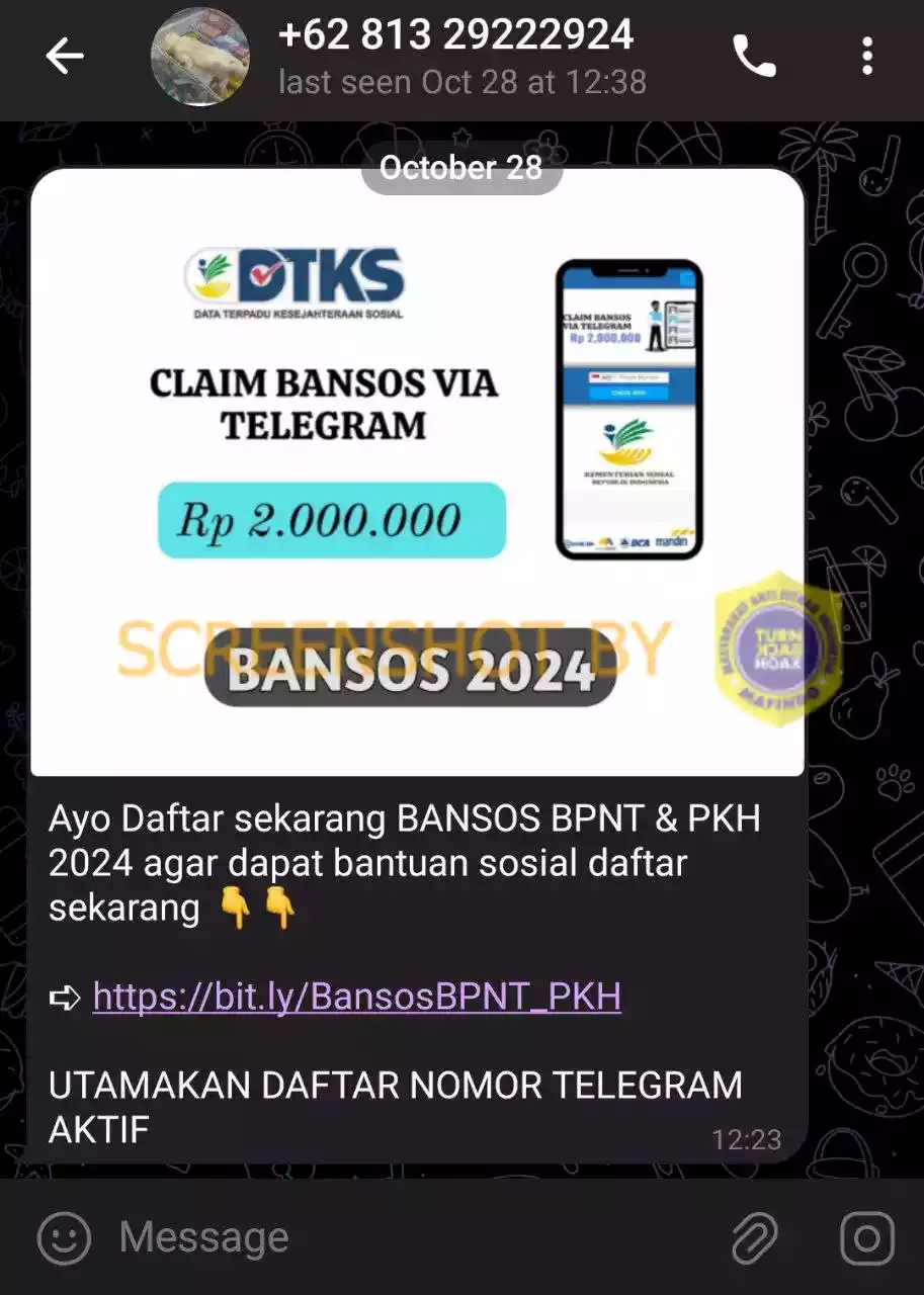 Waspada Penipuan Pendaftaran Bansos BPNT & PKH