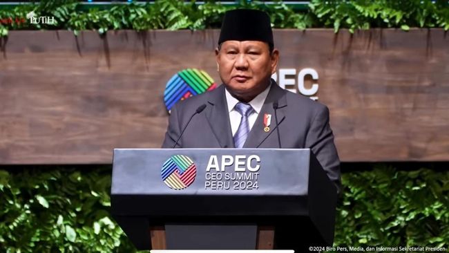 Sampaikan Pidato Utama di APEC CEO Summit, Presiden Prabowo Subianto Dorong Kerja Sama Ekonomi dan Perdamaian di Kawasan Pasifik
