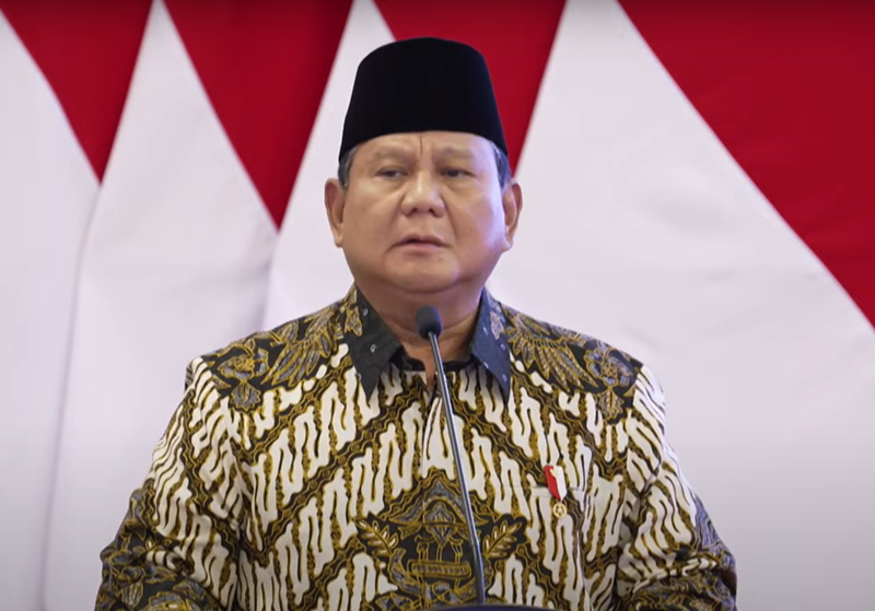 Presiden Indonesia HOR Jenderal TNI Purn Prabowo Subianto