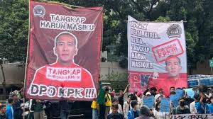 Aksi di KPK, Hikmahbudhi : Segera Tangkap Harun Masiku!