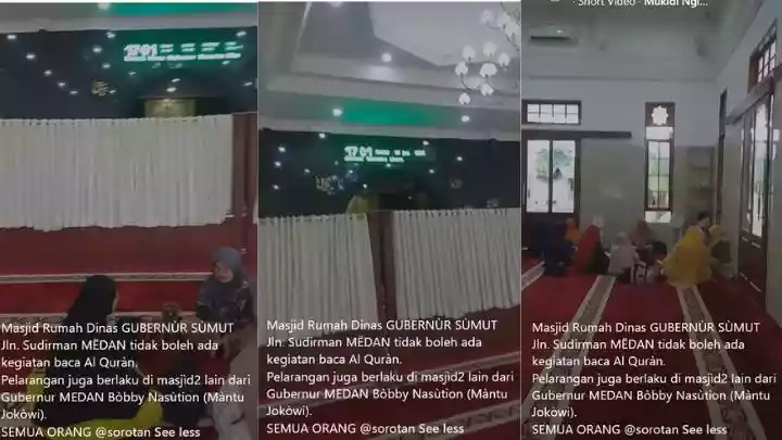 Ada Larangan Pengajian Rutin di Masjid Kompleks Rumah Dinas Gubernur Sumut? Cek Faktanya